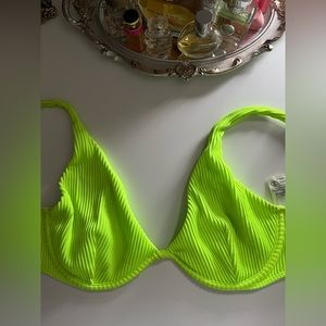 Hollister Bikini Set. Neon Green, Slightly Worn